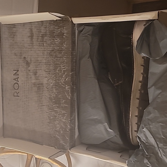 ROAN BY BEDSTU TOBIAS MEN'S BLACK LEATHER BOOTS SZ 9.5 - Picture 9 of 15